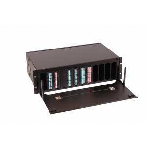 19" Enclosure for 12 MPO cassettes, 3U, black
